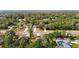 An aerial view of single-Gathering homes boasting well-manicured lawns and a serene, wooded backdrop at 12043 Centralia Rd, Weeki Wachee, FL 34614