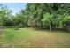 Spacious backyard surrounded by lush trees, providing shade and privacy for outdoor enjoyment at 6433 Mangrove Dr, Wesley Chapel, FL 33544