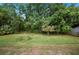 Lush backyard featuring well-maintained grass and trees, creating a serene outdoor space at 6433 Mangrove Dr, Wesley Chapel, FL 33544