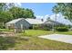Expansive backyard showcasing a screen-enclosed pool and beautifully landscaped grounds at 9912 Pine Leaf Ln, Dade City, FL 33525