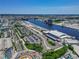 Aerial view displays the strategic location, near the water and local transportation, enhancing its appeal and accessibility at 101 S 12Th St # 318, Tampa, FL 33602