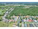 Aerial view of the neighborhood showcasing the property's location amidst lush greenery, houses, and community at 1233 Emerald Hill Way, Valrico, FL 33594