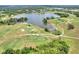 Aerial view of golf course and lake at 1233 Emerald Hill Way, Valrico, FL 33594