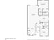 Floor plan showing the layout of a one-story home, including the location of the kitchen, bedrooms and bathrooms at 163 Shell Falls Dr, Apollo Beach, FL 33572