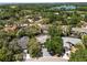 Scenic aerial view of homes nestled among lush greenery, with a serene lake in the distance at 2872 Hammock Dr, Plant City, FL 33566