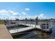 Waterfront dock featuring seating area, perfect for enjoying scenic views and waterfront living at 3626 Corsair Ct, New Port Richey, FL 34652