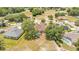 A private pool is a feature of this home, surrounded by mature trees and a big backyard at 5370 Boxtree Ct, Dade City, FL 33523
