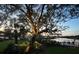 Picturesque backyard view with lush landscaping and waterfront access, demonstrating the outdoor living potential at 5903 Cachette De Riviera Ct, New Port Richey, FL 34655