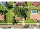 Overhead view of home with lush lawn and mature trees in a quiet neighborhood at 2223 Wildwood Hollow Dr, Valrico, FL 33596