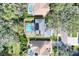 Aerial view of a home with a backyard screened-in pool and well-maintained yard at 3507 Autumn Glen Dr, Valrico, FL 33596