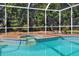 Tranquil screened-in pool and spa area, creating a private backyard oasis at 3507 Autumn Glen Dr, Valrico, FL 33596