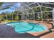 Private backyard oasis featuring a screened-in pool and spa surrounded by mature trees at 3507 Autumn Glen Dr, Valrico, FL 33596