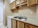 Kitchen featuring stainless steel sink, wooden cabinets and laminate countertop at 4022 Tumble Wood Trl # 101, Tampa, FL 33613