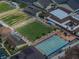 Aerial view of the community's sports and recreational facilities, showcasing its variety of amenities at 2024 E Del Webb Blvd, Sun City Center, FL 33573