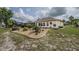 Backyard featuring landscaped garden beds and well-maintained lawn at 2024 E Del Webb Blvd, Sun City Center, FL 33573