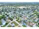 Overhead view of the property in a leafy neighborhood with parks and community amenities around many local streets at 2306 33Rd W St, Bradenton, FL 34205