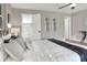 Neutral main bedroom featuring hardwood floors, neutral paint and a ceiling fan at 2306 33Rd W St, Bradenton, FL 34205