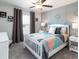 Comfortable bedroom with a stylish design, a ceiling fan, and soft, neutral colors at 35494 Coventry Fields Loop, Zephyrhills, FL 33541