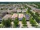 Bird's eye view of a residential neighborhood, highlighting well-manicured lawns and the home's proximity to green spaces at 1044 Oliveto Verdi Ct, Brandon, FL 33511