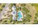 Birds eye view of resort-style pool area showcasing ample green space and landscaping surrounding it at 11825 Frost Aster Dr, Riverview, FL 33579