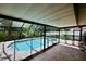 Backyard features a screened pool, offering a private outdoor space for relaxation at 12212 Hidden Brook Dr, Tampa, FL 33624