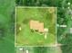Aerial view of the property showcasing the expansive yard, and unique home layout at 2815 Kebs Ln, Plant City, FL 33565