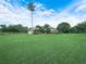 Expansive front yard view of the property showcasing lush landscaping and a towering palm tree at 2815 Kebs Ln, Plant City, FL 33565