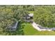 Aerial view of a charming single-story home with a large yard and surrounding trees at 1309 Joe Mcintosh Rd, Plant City, FL 33565