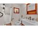 Modest bathroom featuring a vanity sink with bronze fixtures and a walk-in shower at 1309 Joe Mcintosh Rd, Plant City, FL 33565
