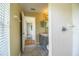 The bathroom has neutral walls, linoleum flooring and a combination shower and tub at 3730 Ralston Rd, Plant City, FL 33566