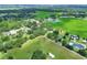 Expansive aerial view of a property nestled among lush greenery and agricultural fields at 4616 Edwards Rd, Plant City, FL 33567
