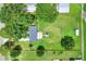 Aerial view of the property outlined in yellow at 4616 Edwards Rd, Plant City, FL 33567