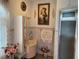 Elegant bathroom with pink vanity, shower, and decorative accents at 12209 Cotorro Ave, North Port, FL 34287