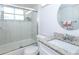 Clean bathroom with bathtub, shower, and vanity at 454 Cerromar Rd # 275, Venice, FL 34293