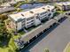 Aerial view of a condo building with covered parking at 601 Shreve St # 51B, Punta Gorda, FL 33950