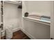 Spacious closet with shelving and hanging rods at 2340 Bayshore Rd, Nokomis, FL 34275