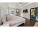 Spacious main bedroom with dark hardwood floors at 2340 Bayshore Rd, Nokomis, FL 34275