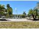 Landscaped fountain with a central jet at 5220 Palena Blvd, North Port, FL 34287