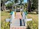White footbridge leading to gazebo at 5220 Palena Blvd, North Port, FL 34287