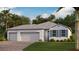 One-story home with two-car garage and attractive landscaping at 25442 Kowloon Ln, Punta Gorda, FL 33983