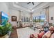 Comfortable living room showcasing modern furniture, large windows, and stylish decor at 284 Bocelli Dr., Nokomis, FL 34275