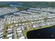 An aerial view of a waterfront community at 109 Lakeview Dr, North Port, FL 34287