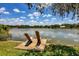Wooden dock overlooking a calm lake, perfect for relaxing at 5885 Denison Dr, Venice, FL 34293