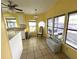 Kitchen nook with built-in bench seating and window views at 257 Palm Harbor Dr, North Port, FL 34287