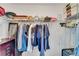 Large walk-in closet with shelving and hanging rods at 1188 Harbor Town Way, Venice, FL 34292