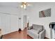 Home office with built-in closet and hardwood floors at 1188 Harbor Town Way, Venice, FL 34292