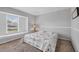 Cozy bedroom with a queen-size bed and built-in window seat at 8509 La Boca Ave, North Port, FL 34287