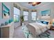 Bedroom with beach-themed decor and window seating at 19910 Quisto St, Venice, FL 34293