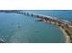 Aerial perspective of a bridge and calm waters with boats at 332 Cocoanut Ave # 503, Sarasota, FL 34236