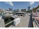 Modern boat docks with yachts and sailboats, near Sarasota's cityscape at 332 Cocoanut Ave # 503, Sarasota, FL 34236